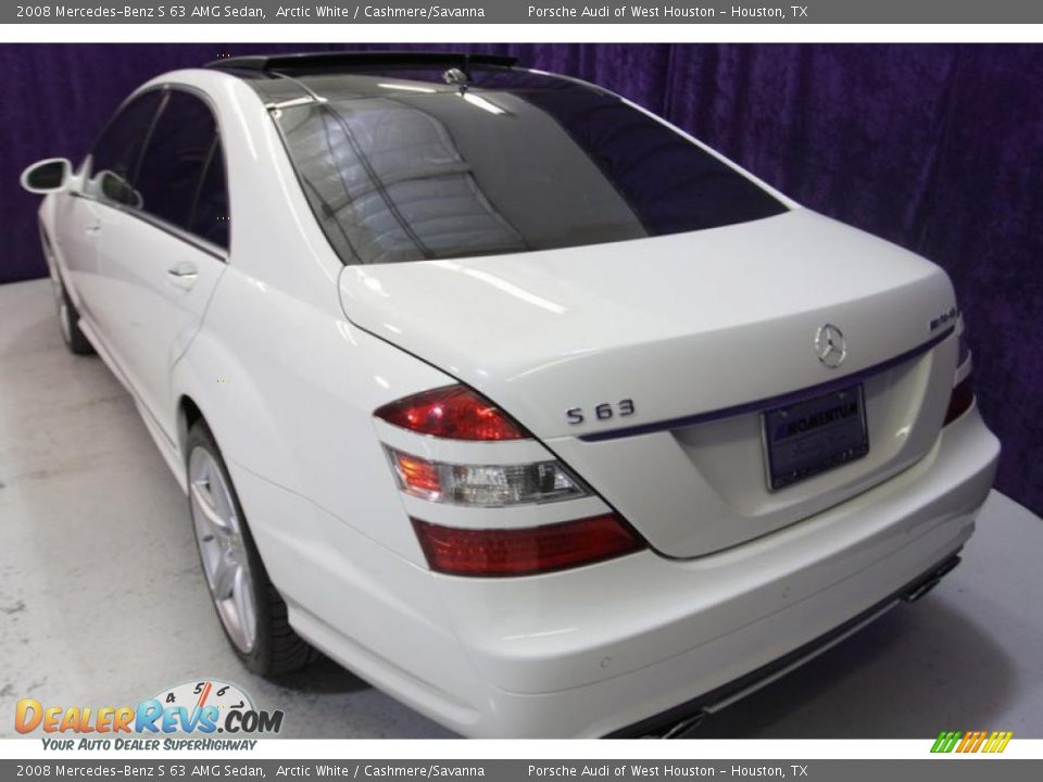 2008 Mercedes-Benz S 63 AMG Sedan Arctic White / Cashmere/Savanna Photo #8