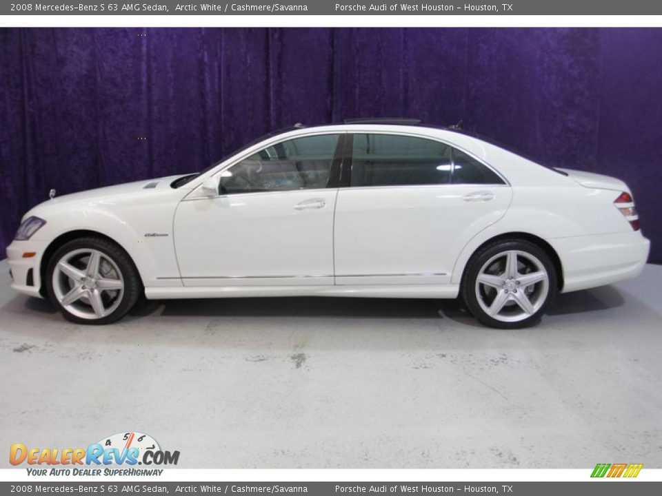 2008 Mercedes-Benz S 63 AMG Sedan Arctic White / Cashmere/Savanna Photo #9