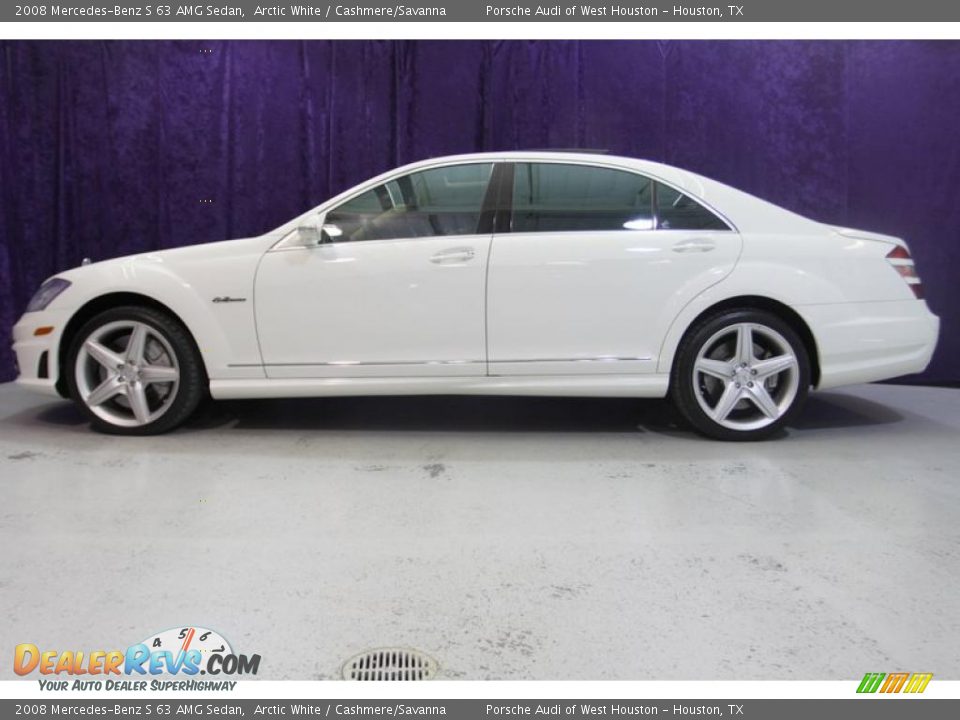 2008 Mercedes-Benz S 63 AMG Sedan Arctic White / Cashmere/Savanna Photo #17