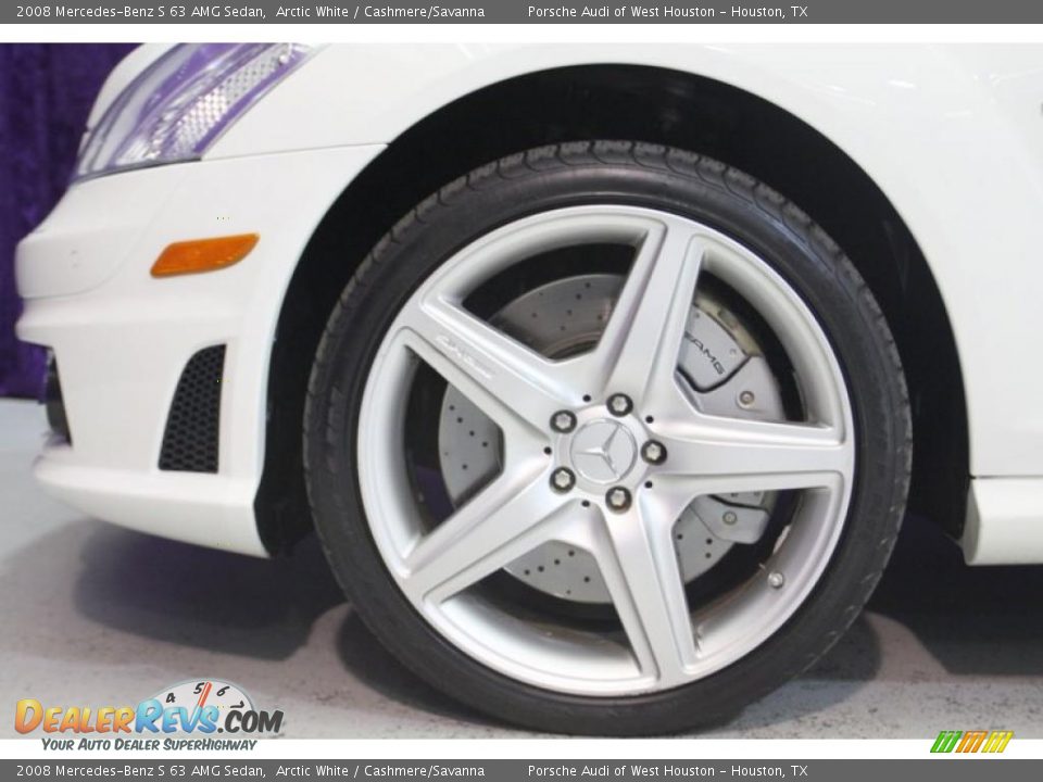 2008 Mercedes-Benz S 63 AMG Sedan Arctic White / Cashmere/Savanna Photo #18