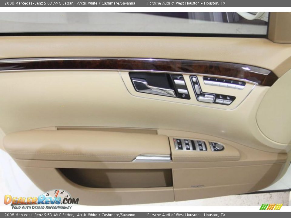 2008 Mercedes-Benz S 63 AMG Sedan Arctic White / Cashmere/Savanna Photo #23
