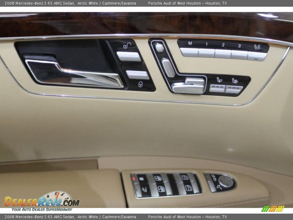 2008 Mercedes-Benz S 63 AMG Sedan Arctic White / Cashmere/Savanna Photo #24