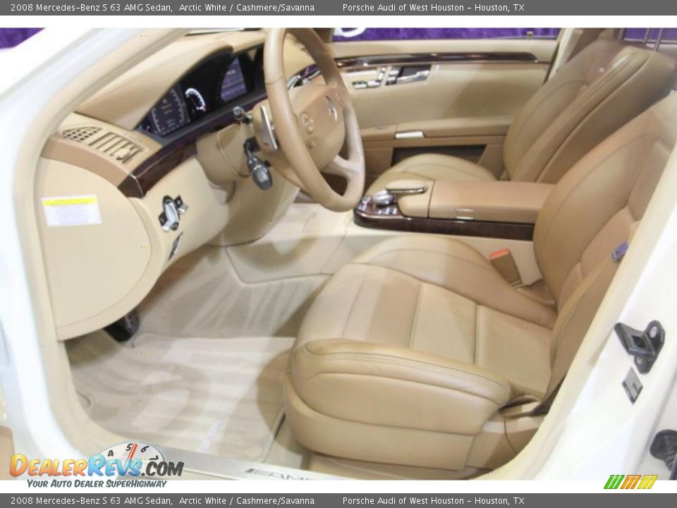 2008 Mercedes-Benz S 63 AMG Sedan Arctic White / Cashmere/Savanna Photo #25