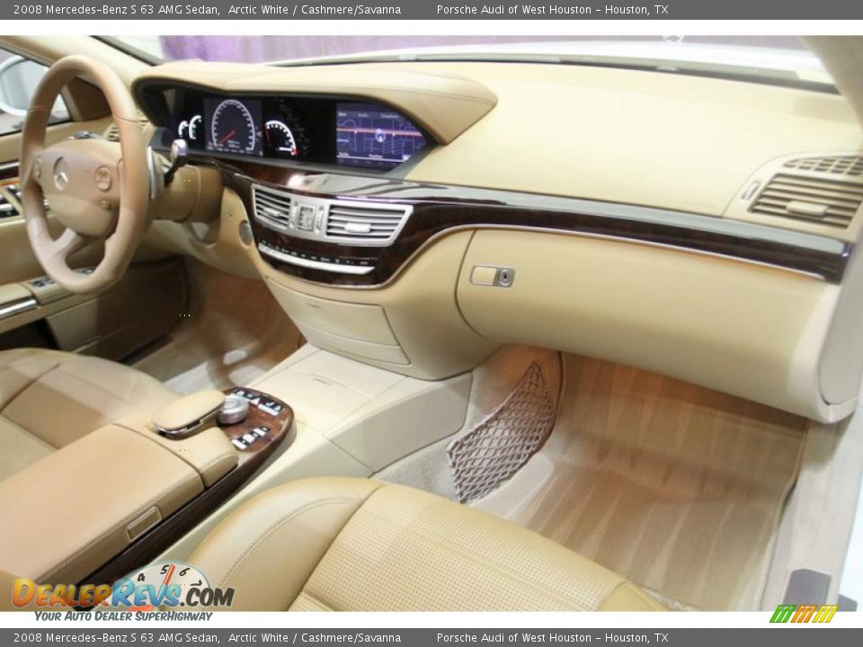 2008 Mercedes-Benz S 63 AMG Sedan Arctic White / Cashmere/Savanna Photo #30