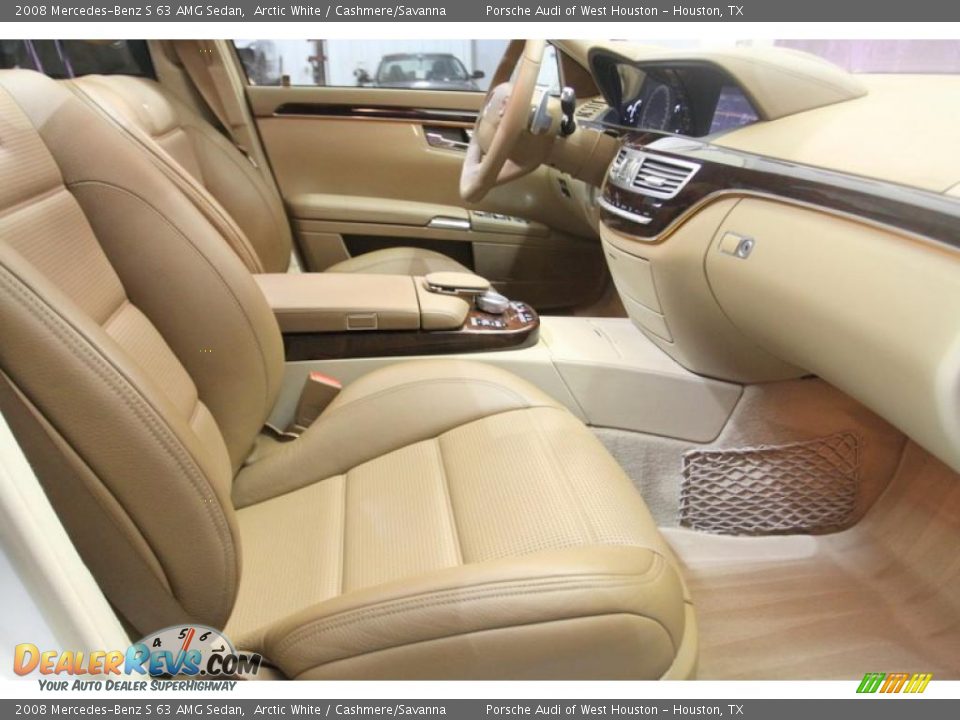 2008 Mercedes-Benz S 63 AMG Sedan Arctic White / Cashmere/Savanna Photo #31