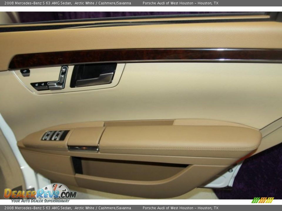 2008 Mercedes-Benz S 63 AMG Sedan Arctic White / Cashmere/Savanna Photo #32