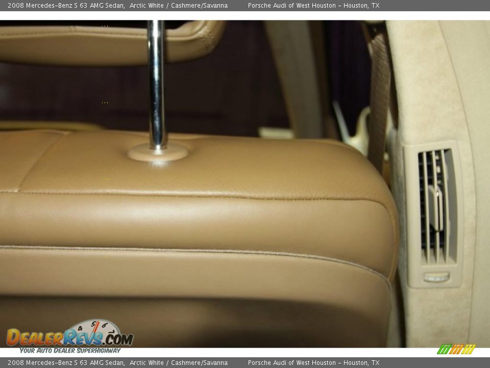 2008 Mercedes-Benz S 63 AMG Sedan Arctic White / Cashmere/Savanna Photo #35