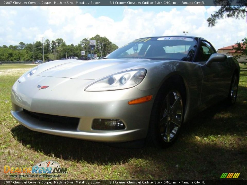 2007 Chevrolet Corvette Coupe Machine Silver Metallic / Ebony Photo #2