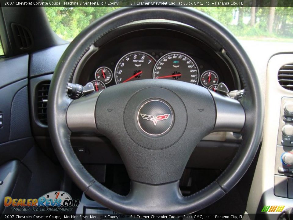 2007 Chevrolet Corvette Coupe Machine Silver Metallic / Ebony Photo #6