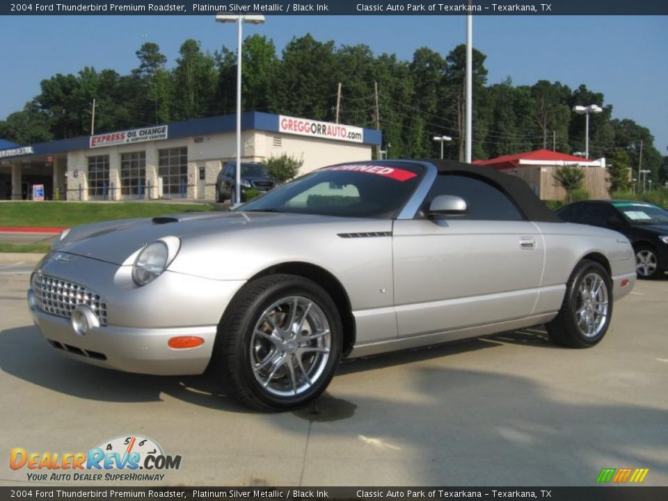 2004 Ford Thunderbird Premium Roadster Platinum Silver Metallic / Black Ink Photo #1