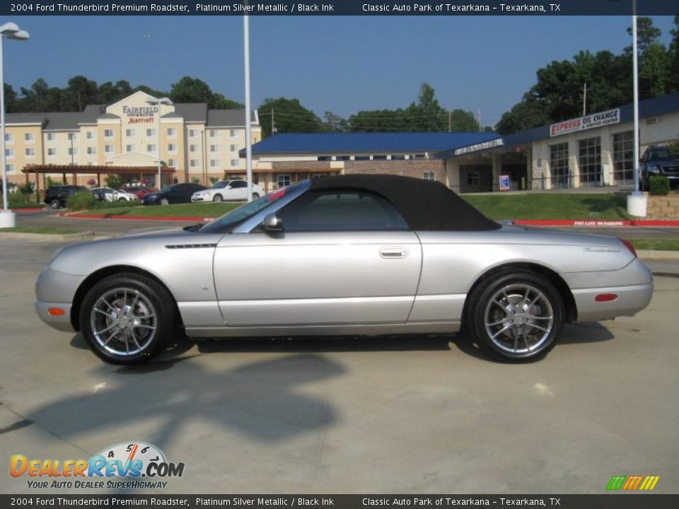 2004 Ford Thunderbird Premium Roadster Platinum Silver Metallic / Black Ink Photo #2