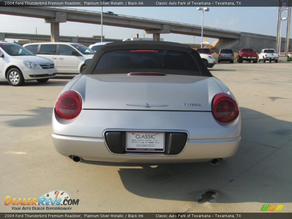 2004 Ford Thunderbird Premium Roadster Platinum Silver Metallic / Black Ink Photo #4