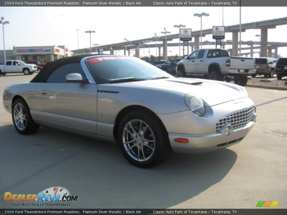 2004 Ford Thunderbird Premium Roadster Platinum Silver Metallic / Black Ink Photo #6