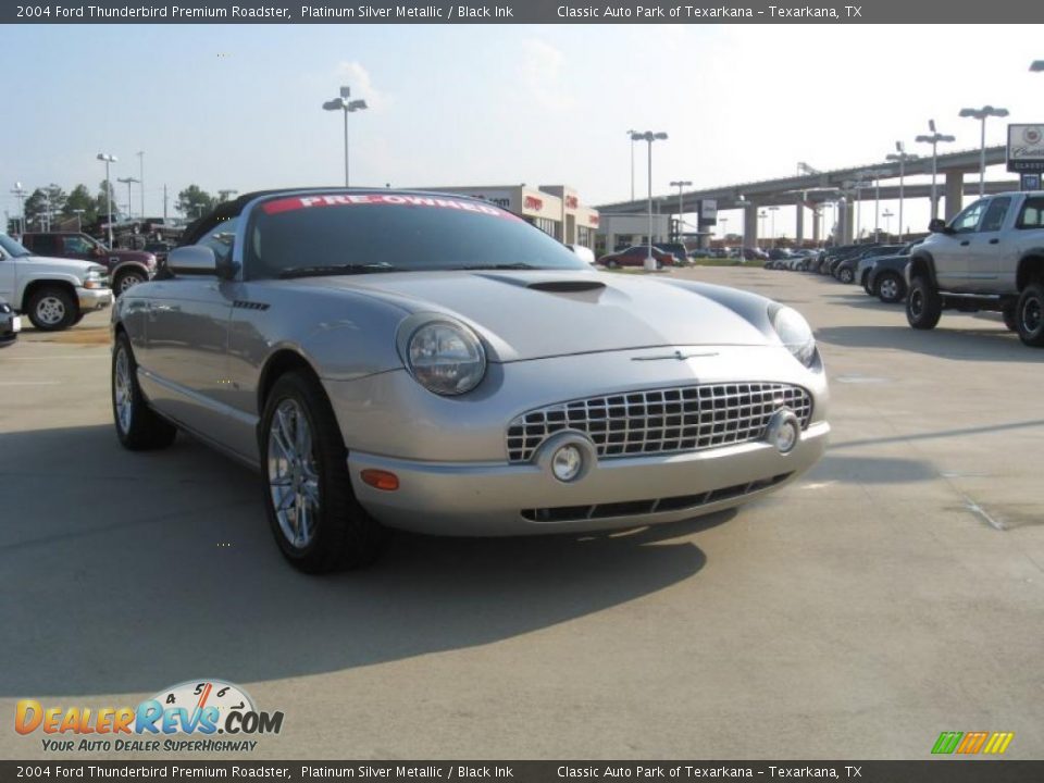2004 Ford Thunderbird Premium Roadster Platinum Silver Metallic / Black Ink Photo #7