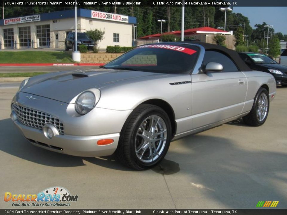 2004 Ford Thunderbird Premium Roadster Platinum Silver Metallic / Black Ink Photo #8