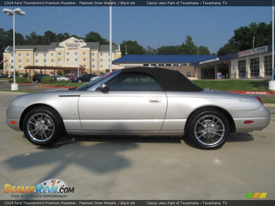 2004 Ford Thunderbird Premium Roadster Platinum Silver Metallic / Black Ink Photo #10