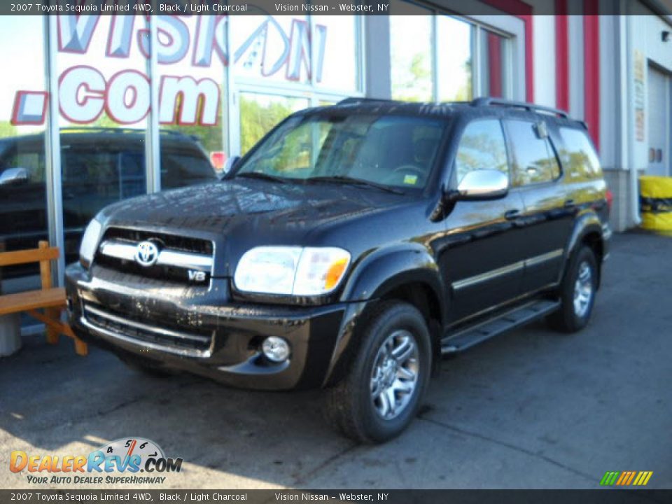 2007 Toyota Sequoia Limited 4WD Black / Light Charcoal Photo #2