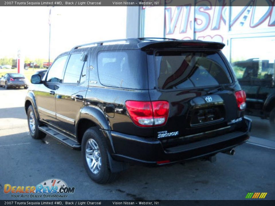 2007 Toyota Sequoia Limited 4WD Black / Light Charcoal Photo #3