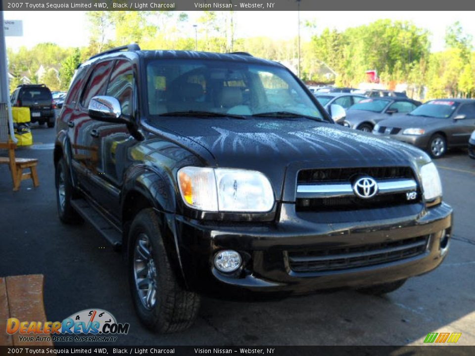 2007 Toyota Sequoia Limited 4WD Black / Light Charcoal Photo #5