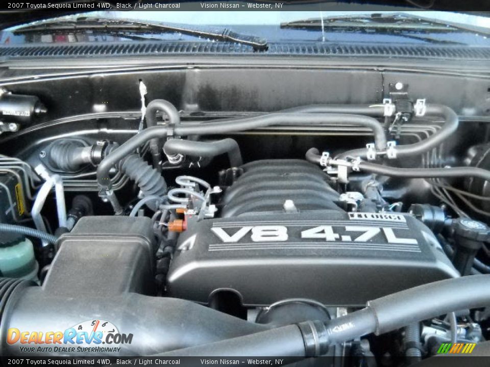 2007 Toyota Sequoia Limited 4WD Black / Light Charcoal Photo #13