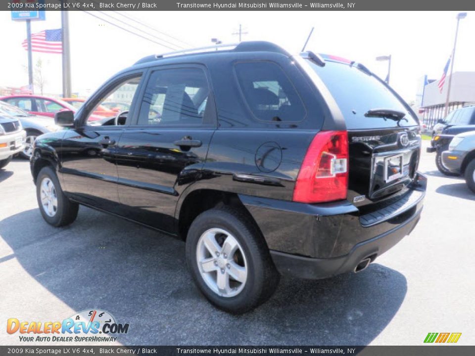 2009 Kia Sportage LX V6 4x4 Black Cherry / Black Photo #2