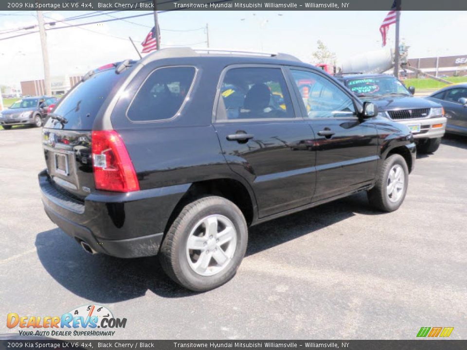 2009 Kia Sportage LX V6 4x4 Black Cherry / Black Photo #3