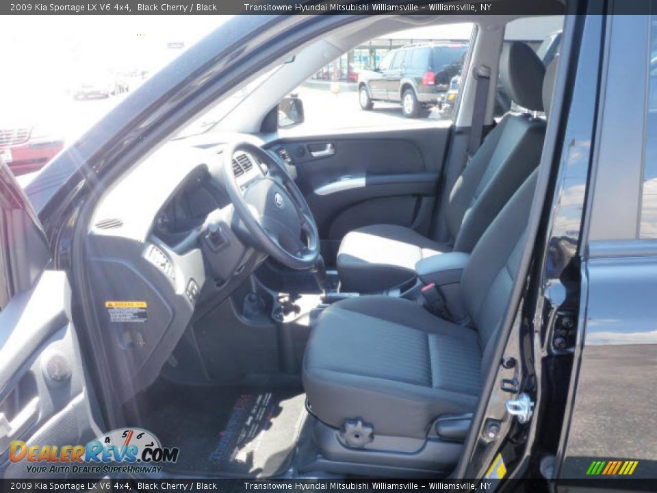 2009 Kia Sportage LX V6 4x4 Black Cherry / Black Photo #4