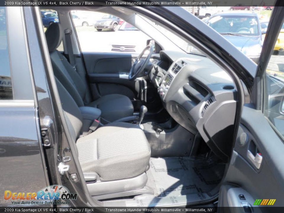 2009 Kia Sportage LX V6 4x4 Black Cherry / Black Photo #9