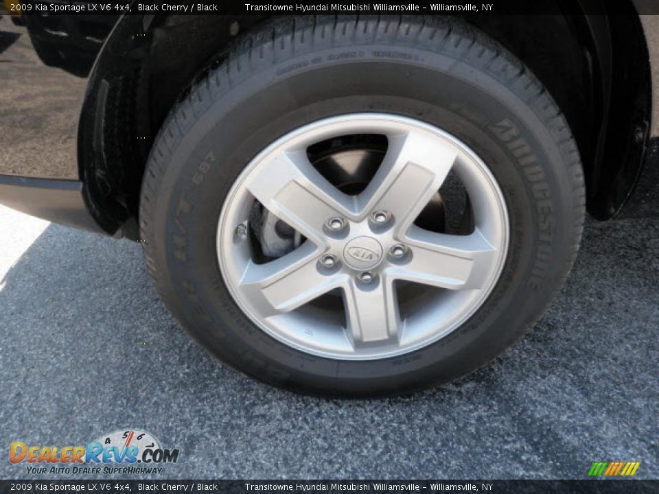 2009 Kia Sportage LX V6 4x4 Black Cherry / Black Photo #10