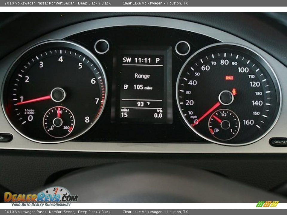 2010 Volkswagen Passat Komfort Sedan Deep Black / Black Photo #20
