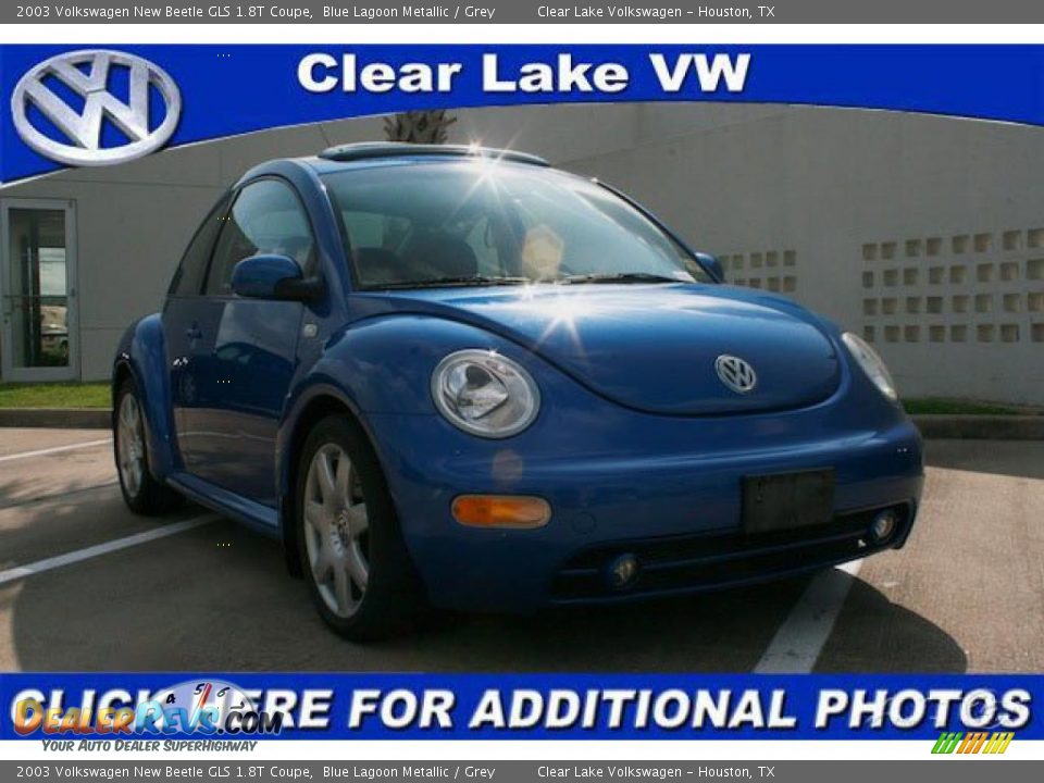 2003 Volkswagen New Beetle GLS 1.8T Coupe Blue Lagoon Metallic / Grey Photo #1