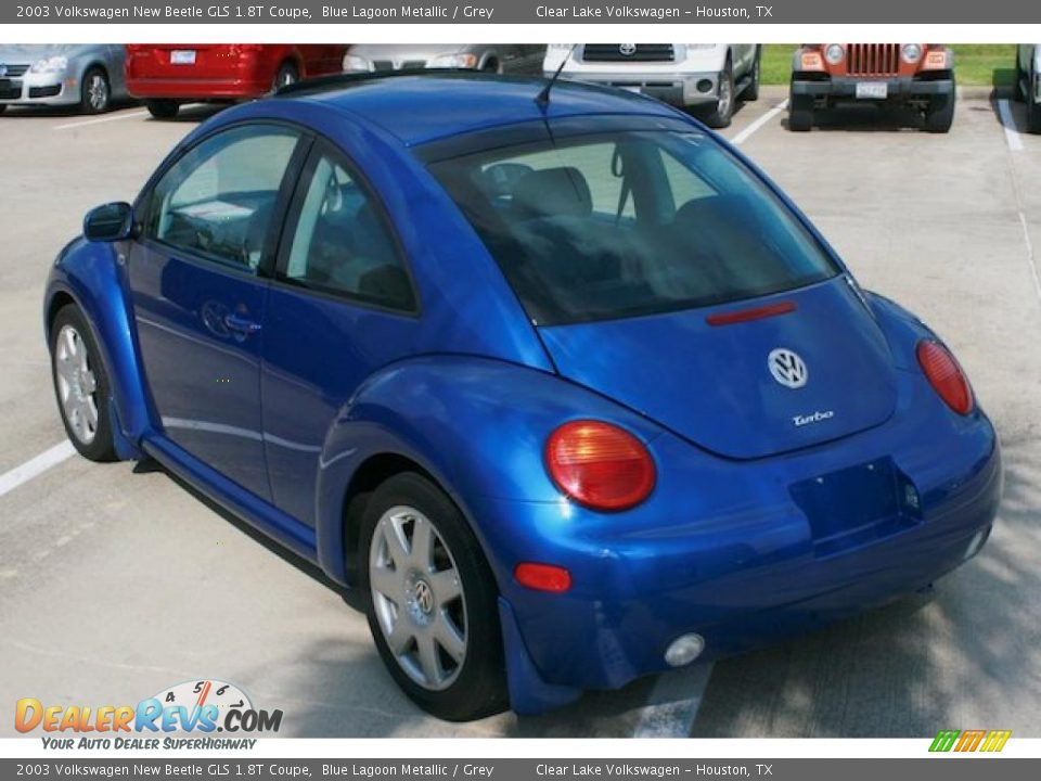 2003 Volkswagen New Beetle GLS 1.8T Coupe Blue Lagoon Metallic / Grey Photo #2