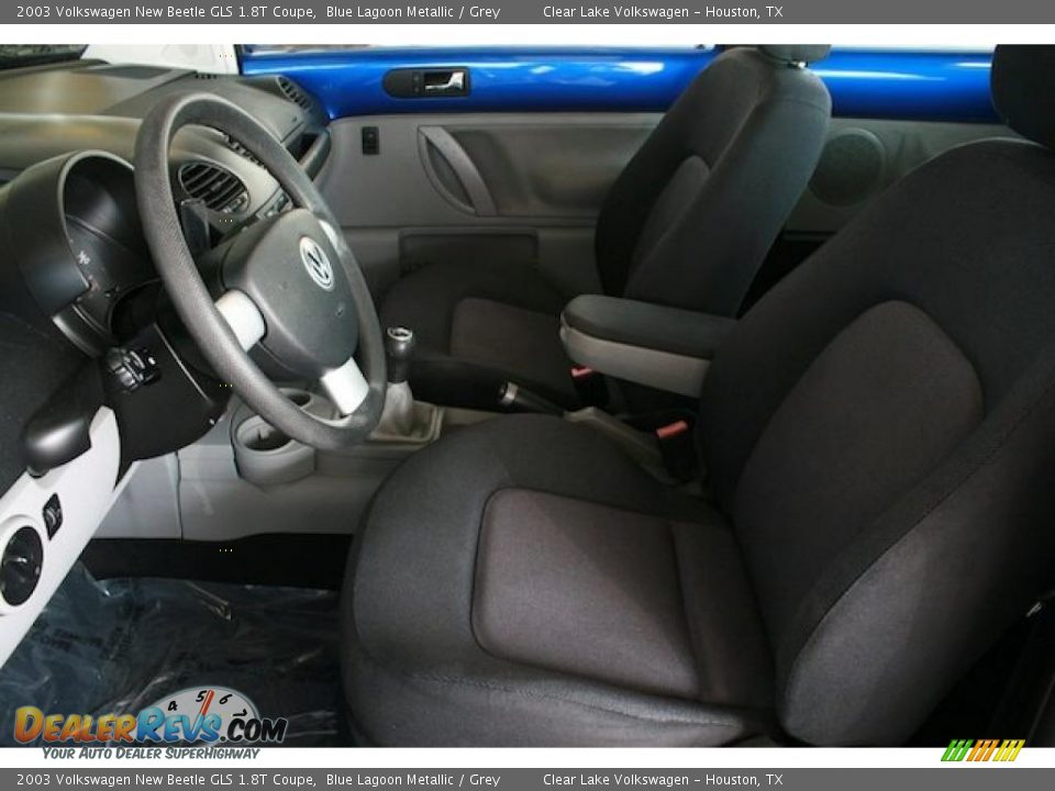 2003 Volkswagen New Beetle GLS 1.8T Coupe Blue Lagoon Metallic / Grey Photo #5