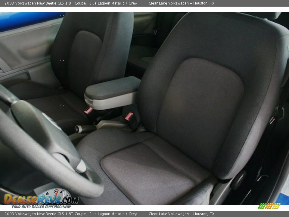 2003 Volkswagen New Beetle GLS 1.8T Coupe Blue Lagoon Metallic / Grey Photo #7