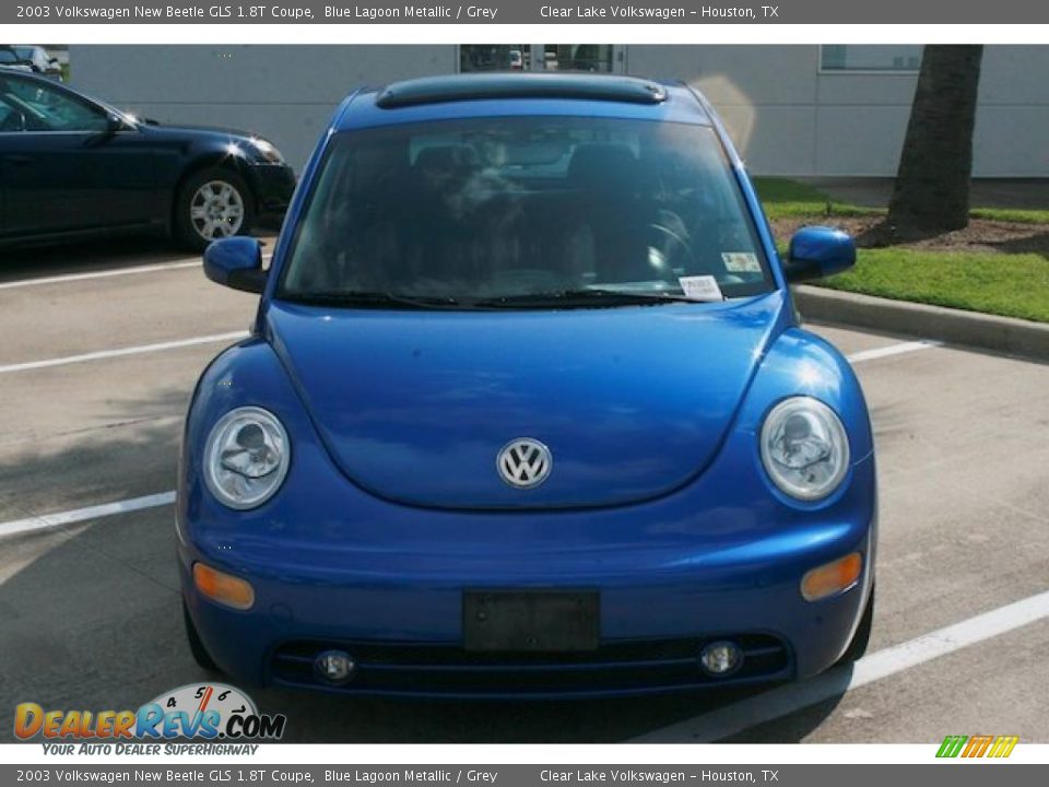 2003 Volkswagen New Beetle GLS 1.8T Coupe Blue Lagoon Metallic / Grey Photo #10