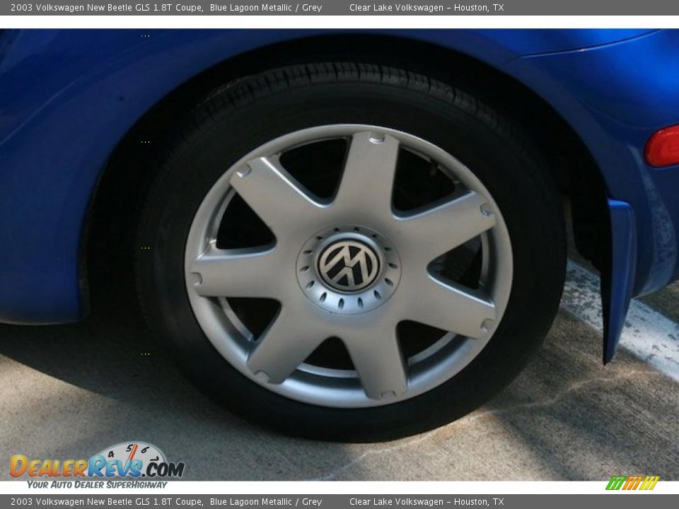 2003 Volkswagen New Beetle GLS 1.8T Coupe Blue Lagoon Metallic / Grey Photo #13