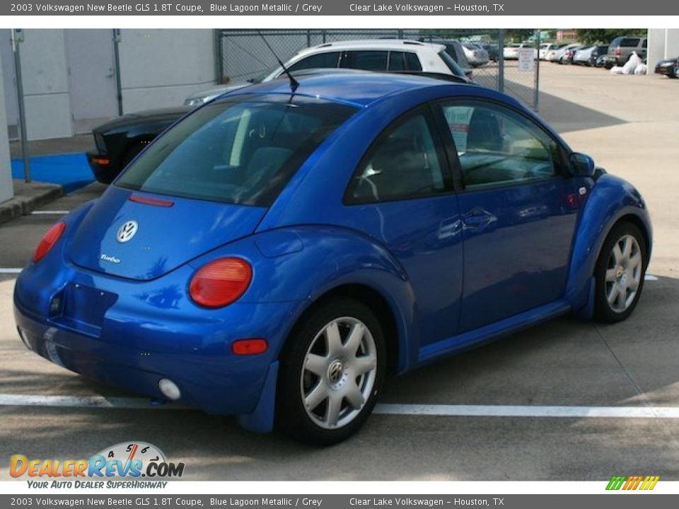 2003 Volkswagen New Beetle GLS 1.8T Coupe Blue Lagoon Metallic / Grey Photo #15