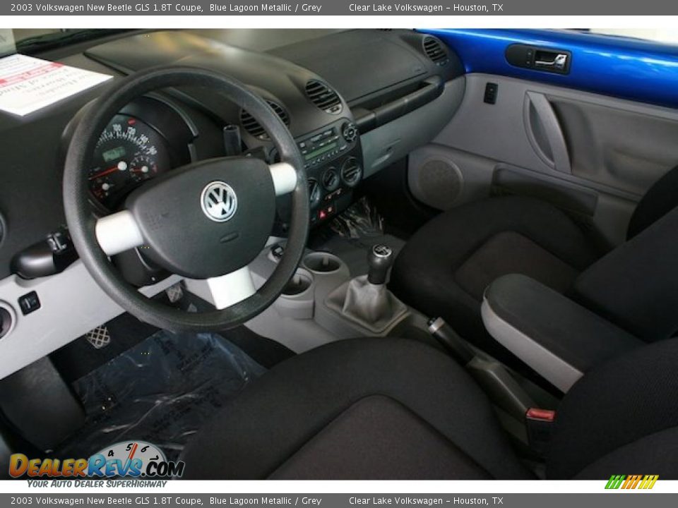 2003 Volkswagen New Beetle GLS 1.8T Coupe Blue Lagoon Metallic / Grey Photo #20