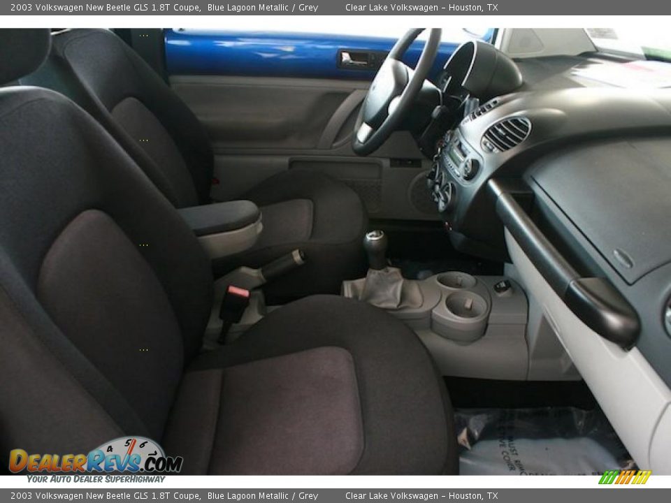 2003 Volkswagen New Beetle GLS 1.8T Coupe Blue Lagoon Metallic / Grey Photo #23