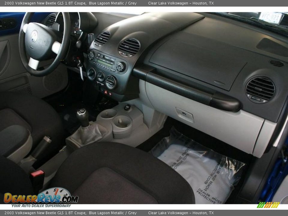 2003 Volkswagen New Beetle GLS 1.8T Coupe Blue Lagoon Metallic / Grey Photo #24
