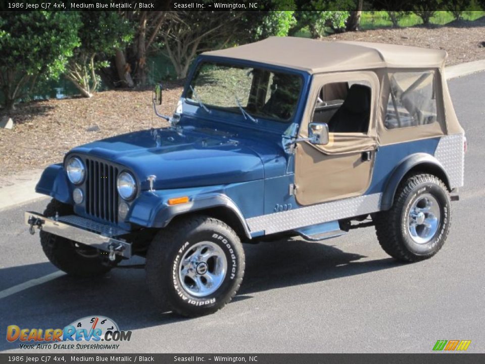 1986 Jeep CJ7 4x4 Medium Blue Metallic / Black Photo #1