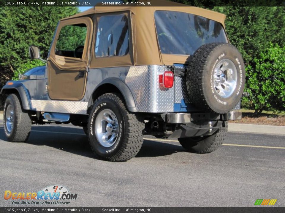 1986 Jeep CJ7 4x4 Medium Blue Metallic / Black Photo #3