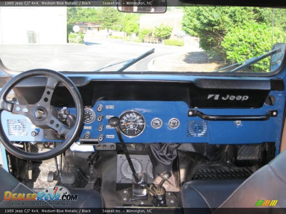 1986 Jeep CJ7 4x4 Medium Blue Metallic / Black Photo #11
