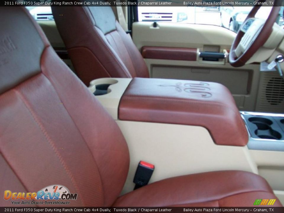 2011 Ford F350 Super Duty King Ranch Crew Cab 4x4 Dually Tuxedo Black / Chaparral Leather Photo #6