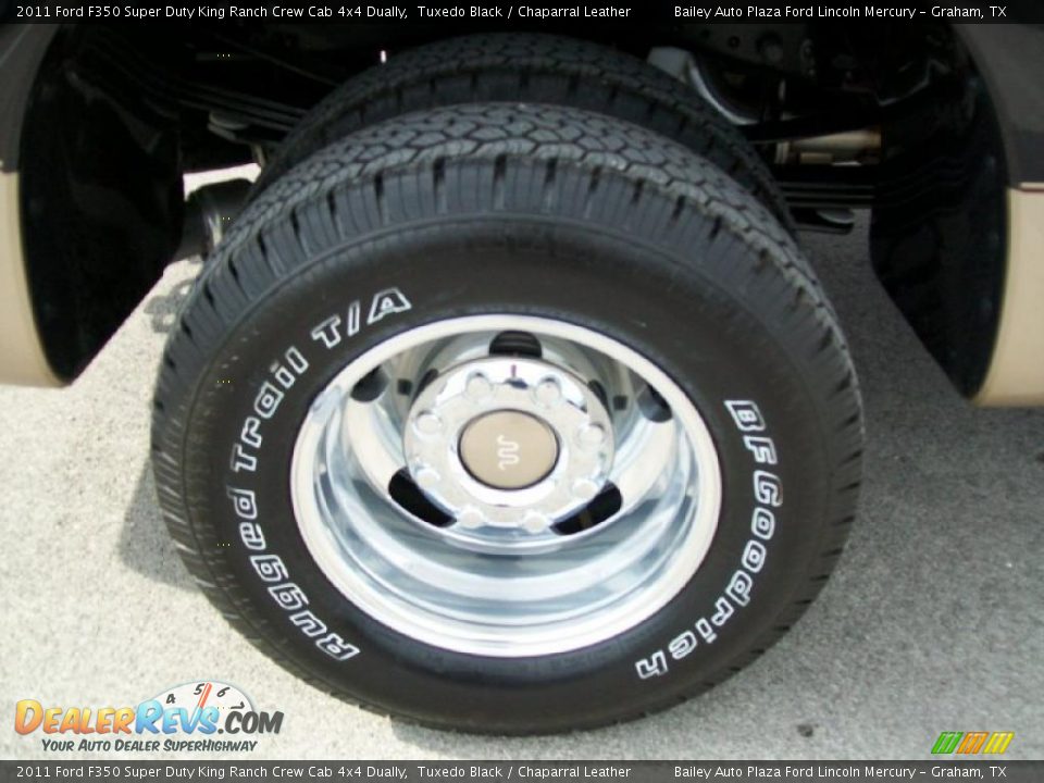 2011 Ford F350 Super Duty King Ranch Crew Cab 4x4 Dually Tuxedo Black / Chaparral Leather Photo #7