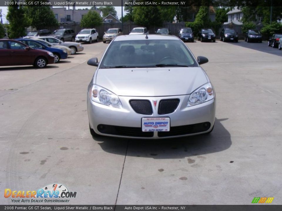 2008 Pontiac G6 GT Sedan Liquid Silver Metallic / Ebony Black Photo #3