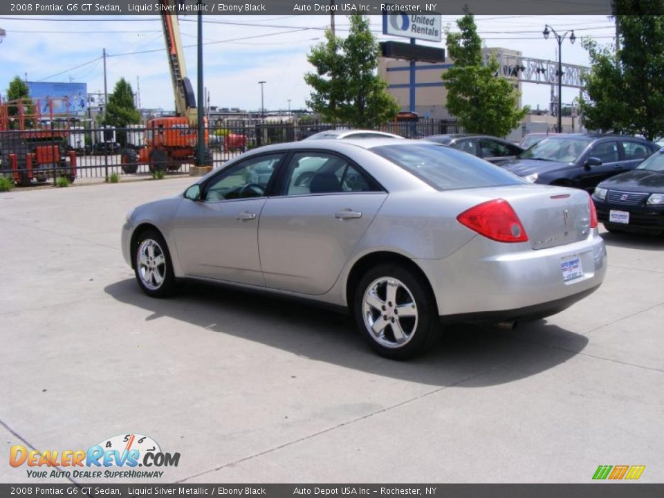 2008 Pontiac G6 GT Sedan Liquid Silver Metallic / Ebony Black Photo #6