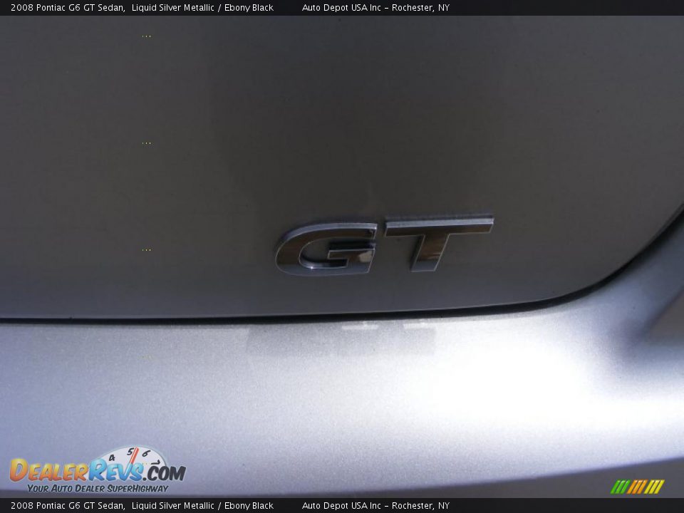 2008 Pontiac G6 GT Sedan Liquid Silver Metallic / Ebony Black Photo #9