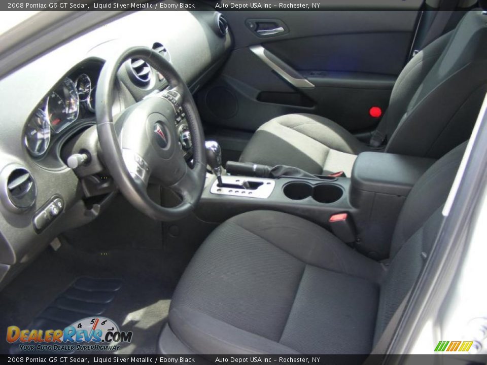 2008 Pontiac G6 GT Sedan Liquid Silver Metallic / Ebony Black Photo #10