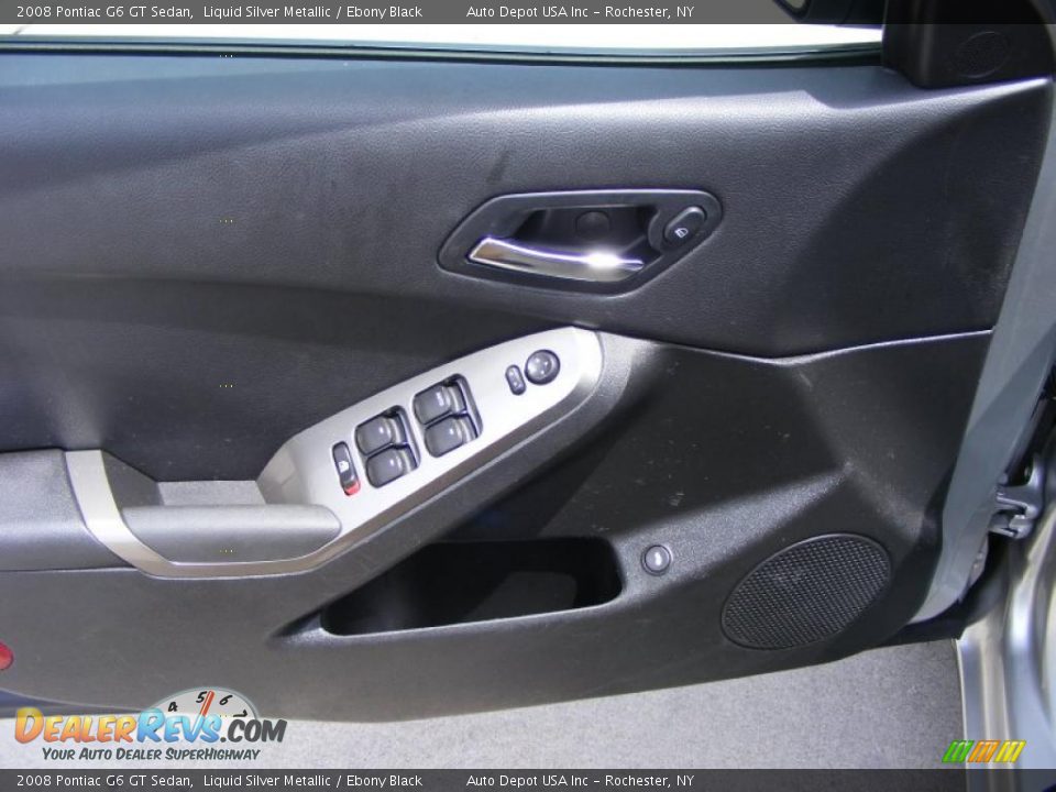 2008 Pontiac G6 GT Sedan Liquid Silver Metallic / Ebony Black Photo #11